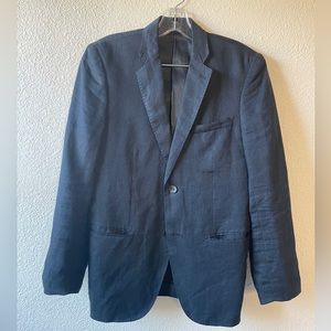 Uniqlo Navy Linen Blazer